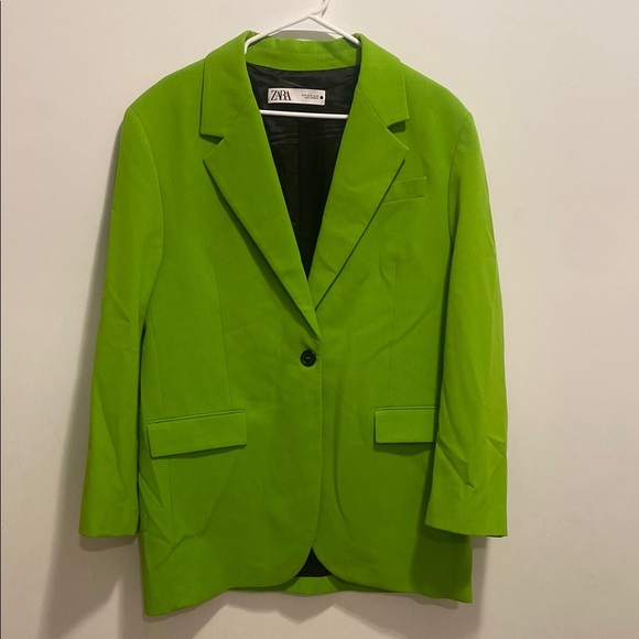 Zara Jackets & Blazers - Zara Bright Green Blazer